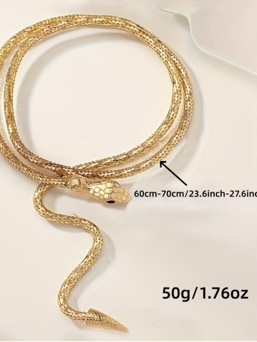 Many Ways To Wear Gold Flexible Snake Necklace, Bracelet B03-31 - Picture 2 of 3